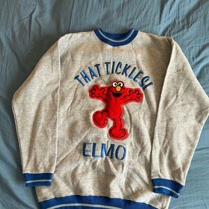 Rare Vintage 90s Sesame Street Elmo Embroidered Sweater Size Medium Promo
